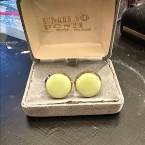 Gold and Jade Cufflinks